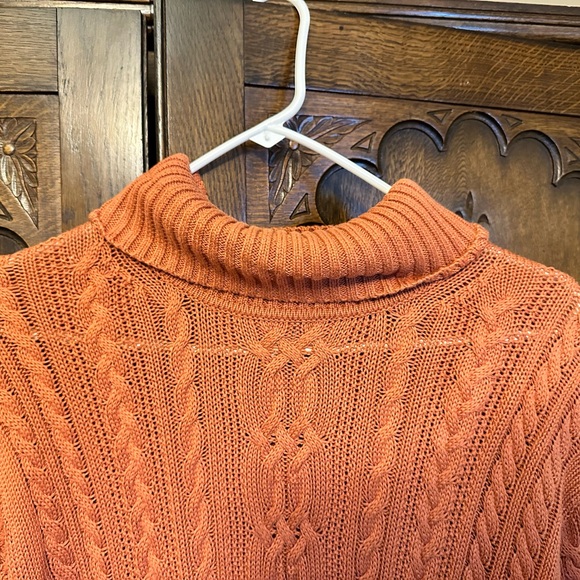 Amazon Essentials Cable Knit Turtleneck Sweater - Yam - Picture 3 of 6